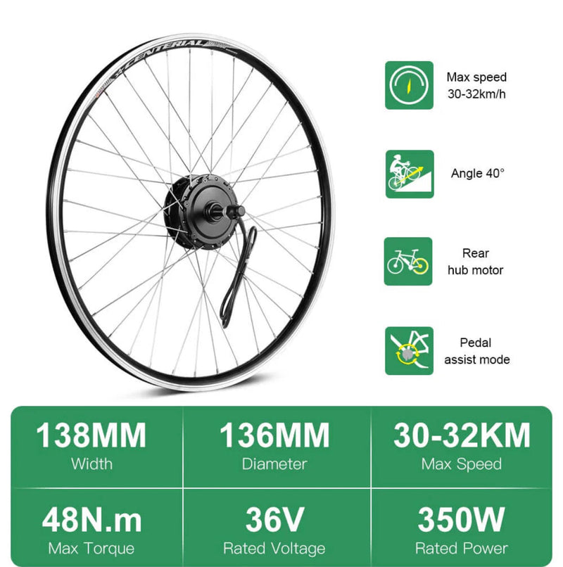 YOSEPOWER 36V350W rear cassette motor